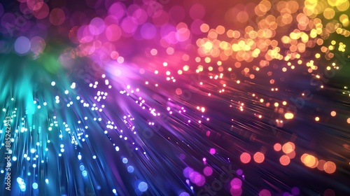 Wallpaper Mural Composition of bursting numerical forms suitable as a backdrop for the projects on modern computing, virtual reality and information processing. AI generated illustration Torontodigital.ca