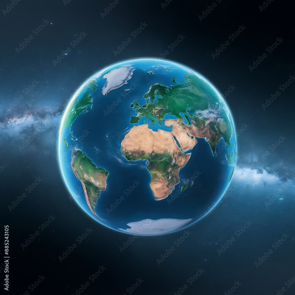 Fototapeta premium Planet Earth globe map set 3d render background