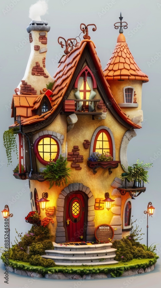 Obraz premium cartoon house.