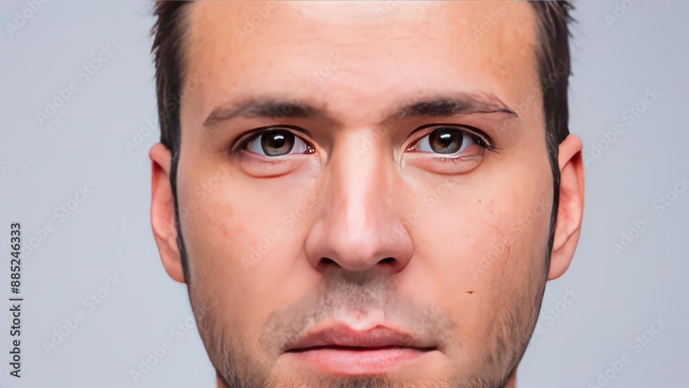 Obraz premium a man with an intense look on his face,