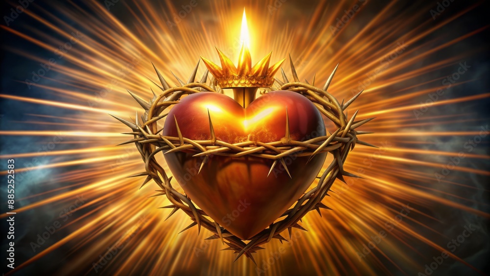 The Sacred Heart with Flames: Symbolism, History, and Spiritual Significance