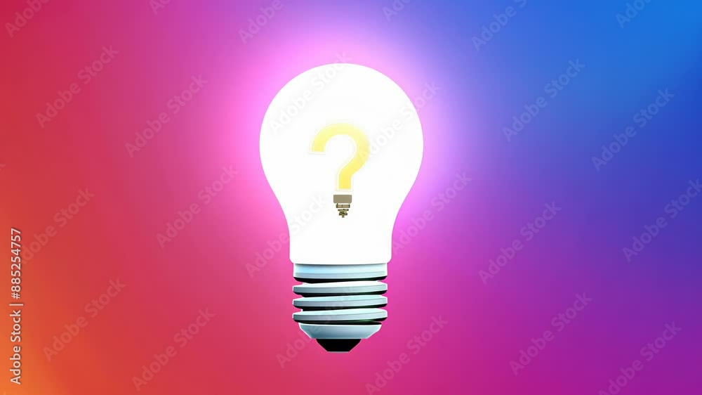 question mark inside. Concept: innovation, creative thinking question mark inside. Concept: innovation, creative thinking