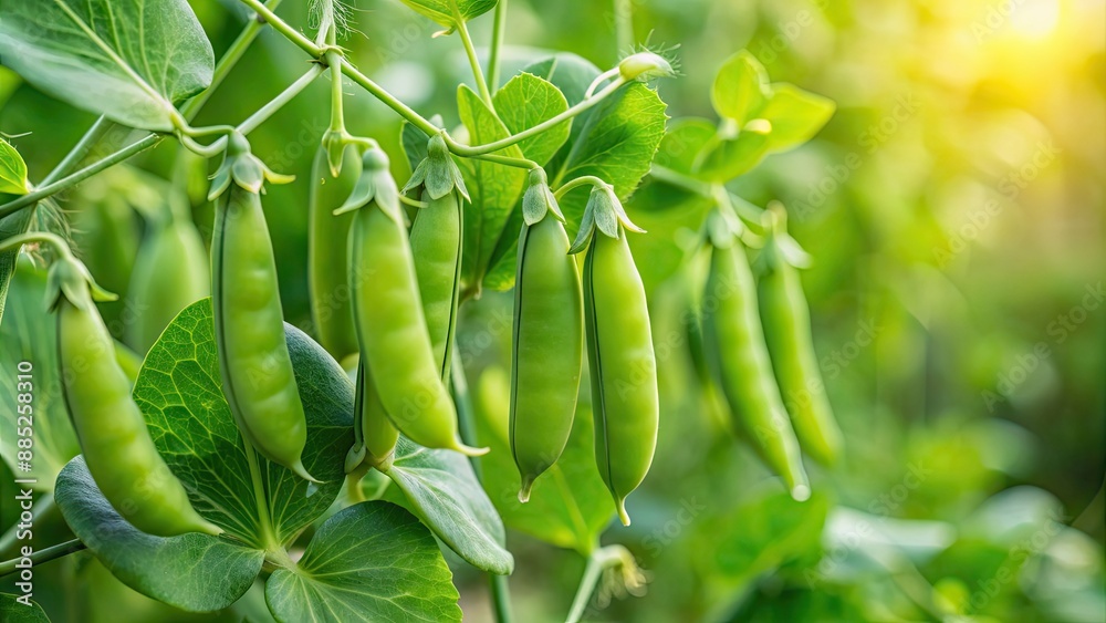 Green sugar snap peas pods in the garden close up. Green pea beans vegetables. Food photography, green, sugar snap peas Green sugar snap peas pods in the garden close up. Green pea beans vegetables. Food photography, green, sugar snap peas