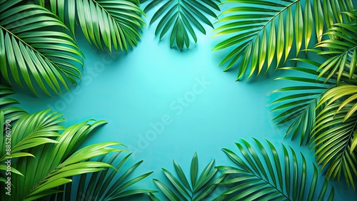 Tropical palm leaf background for a vibrant and fresh design , nature, green, leaves, foliage, tropical, palm trees, background