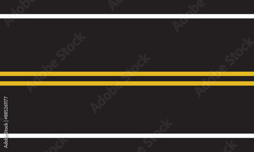 Double yellow lines on asphalt road. Vector illustration. EPS 10