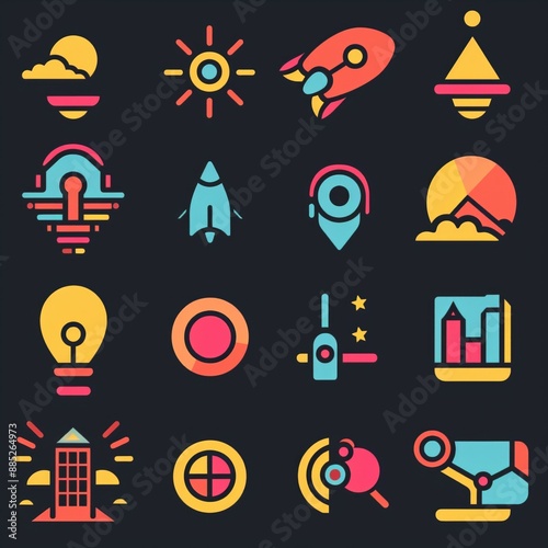 A set of icons