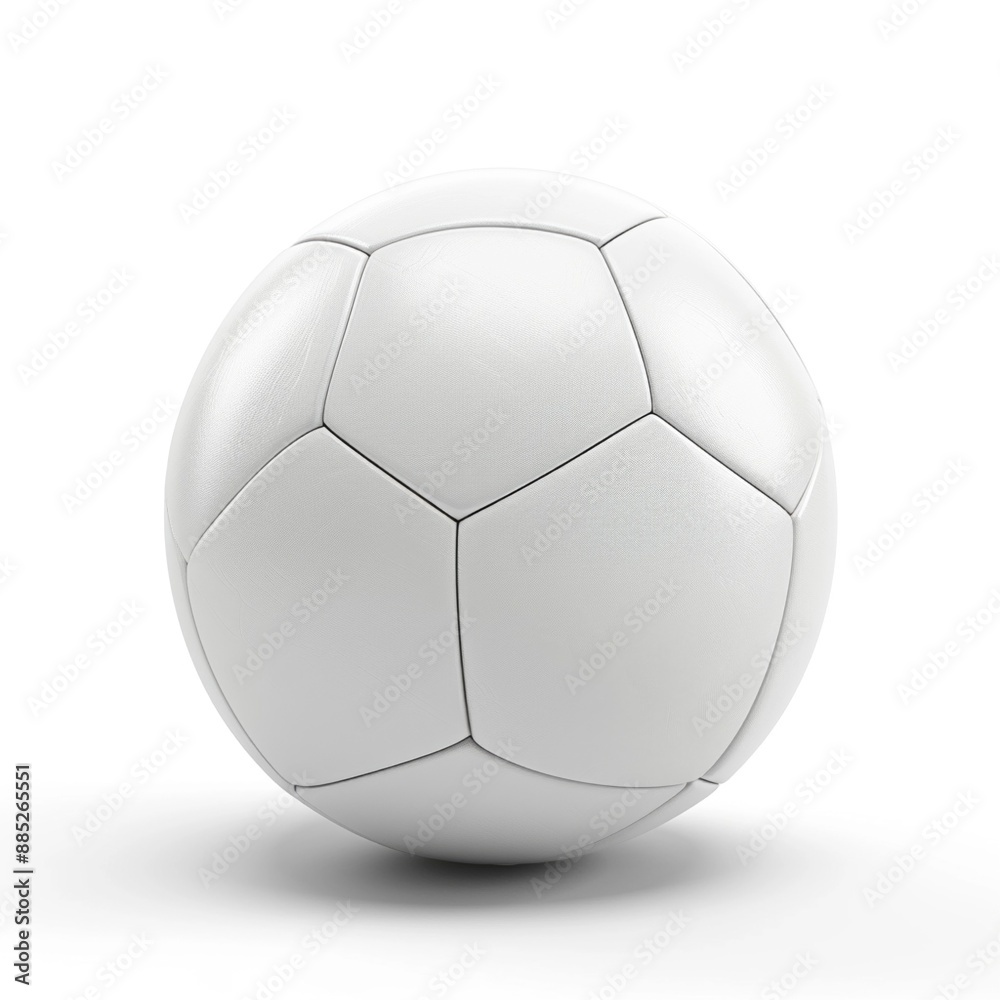 A white soccer ball on white background A white soccer ball on white background
