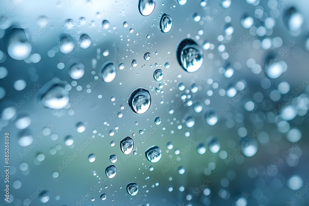 This is an emotional close-up photo of raindrops forming on a window on a rainy day during the rainy season. This is an emotional close-up photo of raindrops forming on a window on a rainy day during the rainy season.