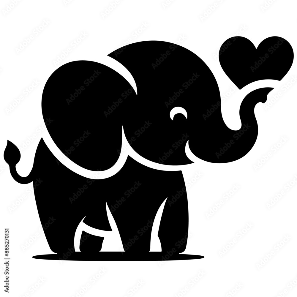Cute elephant silhouette vector illustration set featuring playful and adorable designs with hearts and balloons, Perfect for creative and child-friendly design projects Adorable baby elephant Cute elephant silhouette vector illustration set featuring playful and adorable designs with hearts and balloons, Perfect for creative and child-friendly design projects Adorable baby elephant