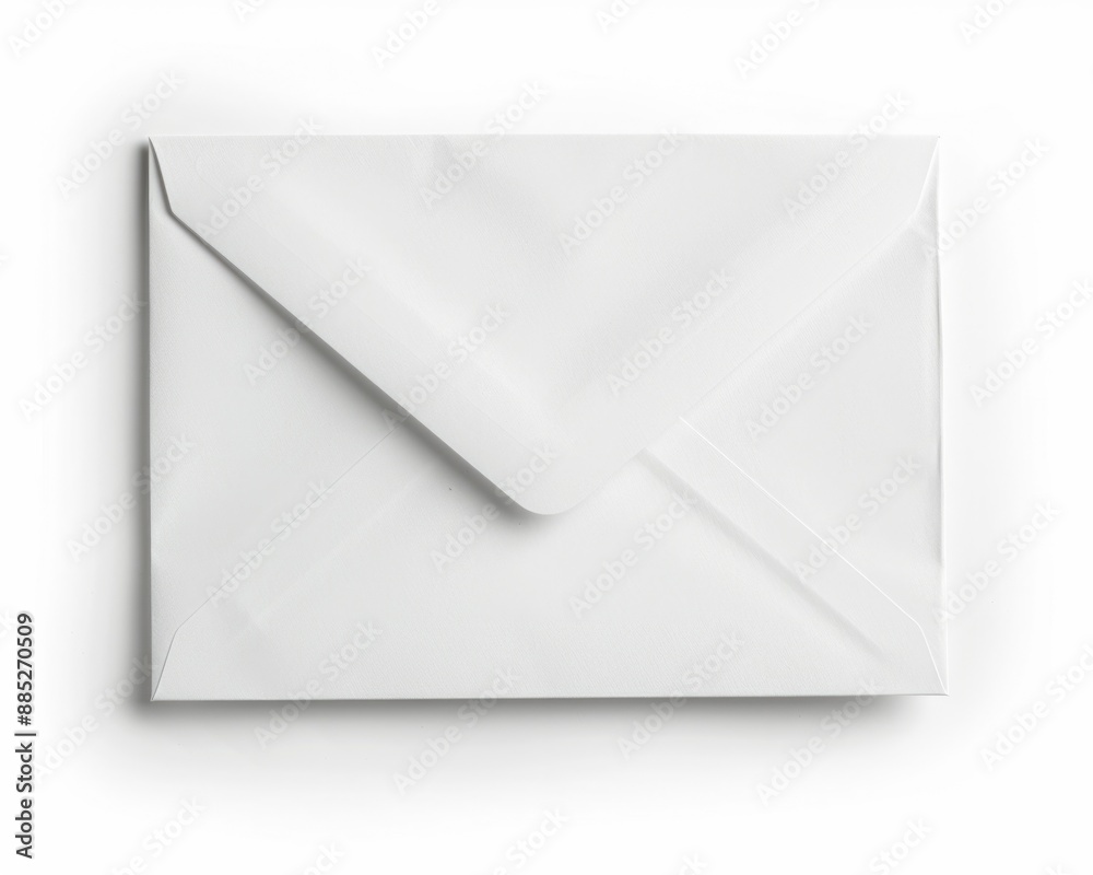Letter Blank. White Postal Envelope Isolated for Mail Communication Letter Blank. White Postal Envelope Isolated for Mail Communication