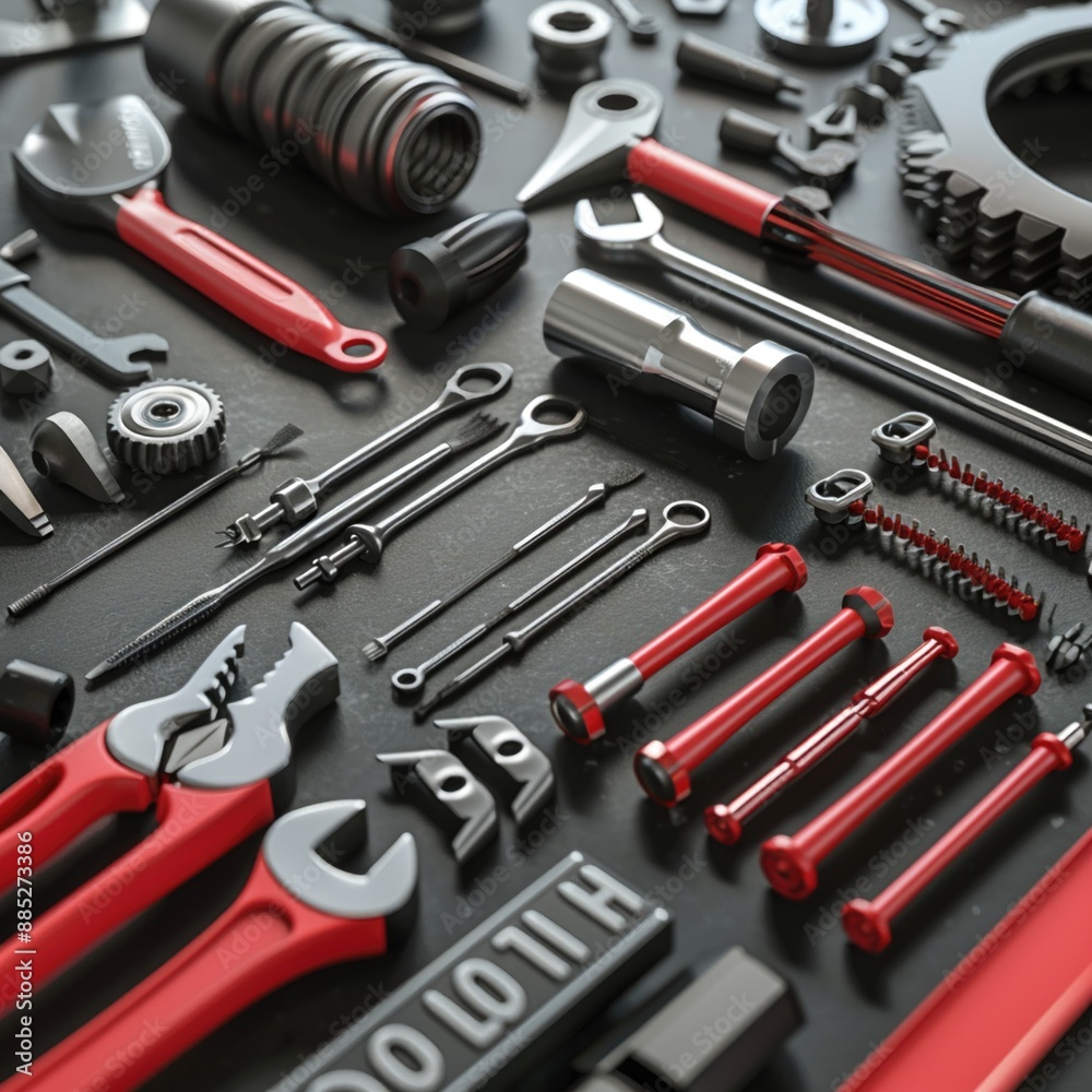 Fototapeta premium Automotive tools equipment and accessories