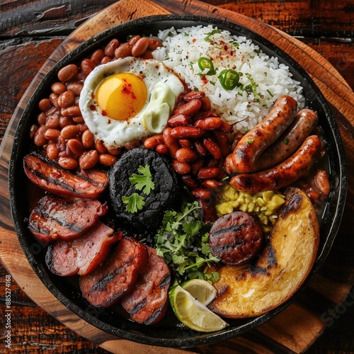 Bandeja paisa typical dish at the Antioquea region  photo