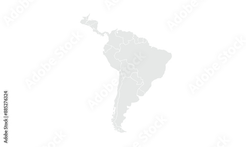 South america map illustration,isolated on white background for website layouts,background,education, precise,customizable,Travel worldwide,map silhouette backdrop,earth geography, political,reports.