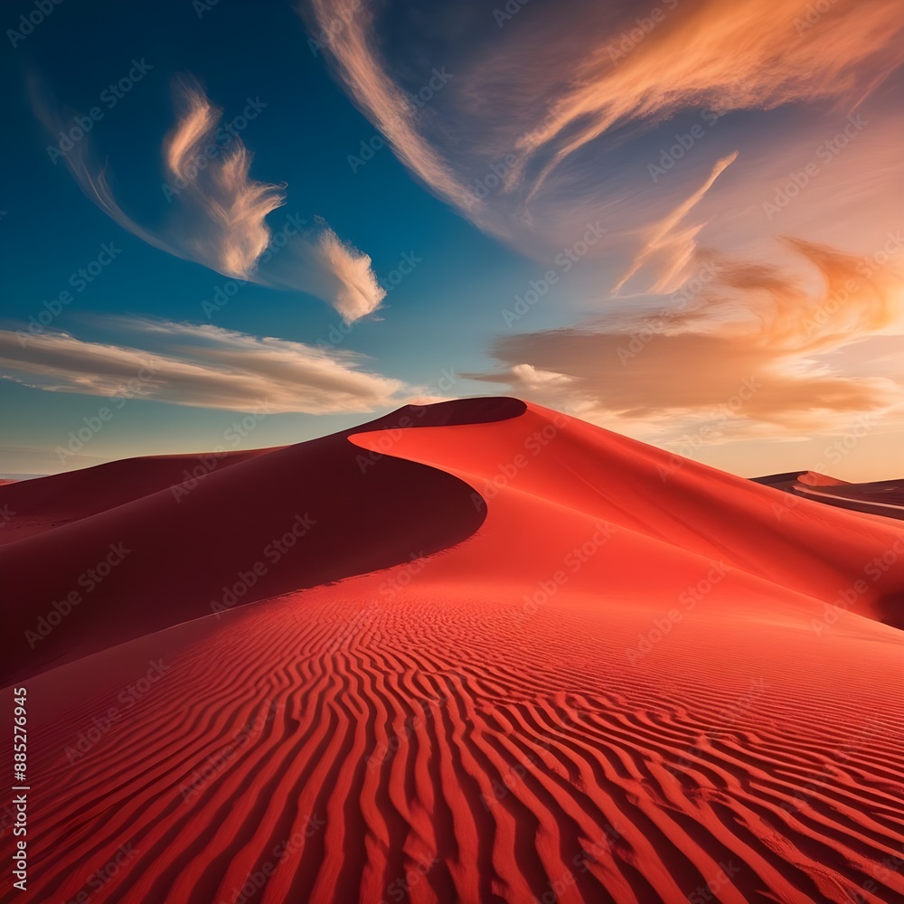 Naklejka premium digital art a majestic desert landscape Desert
