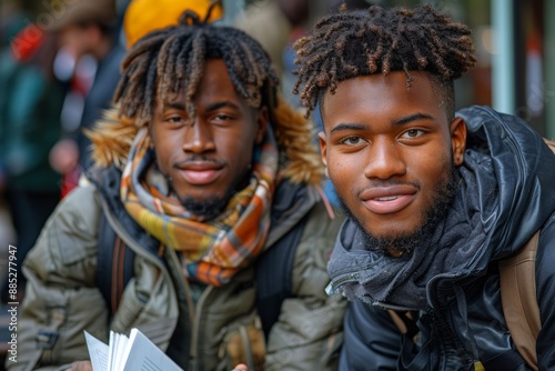 Two friends smiling for a photo