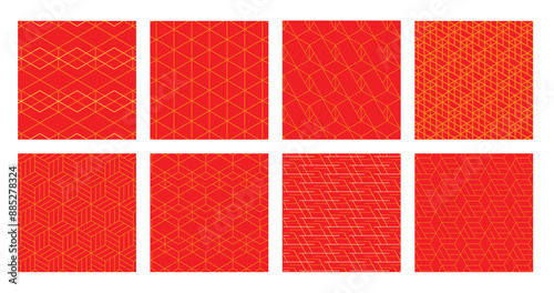 10 Pattern geometric designs bundle.