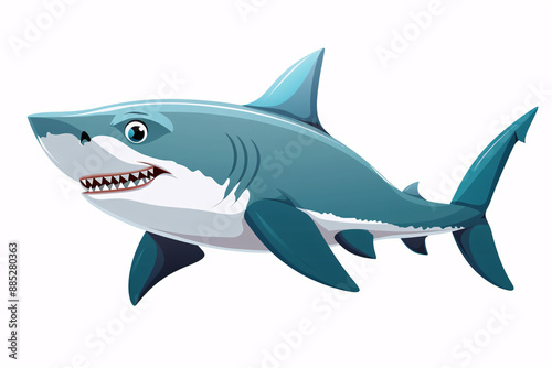 a cartoon shark with sharp teeth © Gabor