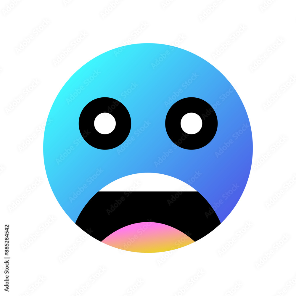 Fototapeta premium Editable scared, shocked, petrified face vector icon. Part of a big icon set family. Perfect for web and app interfaces, presentations, infographics, etc