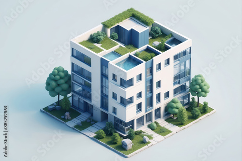 isometric icon design of power factory building 