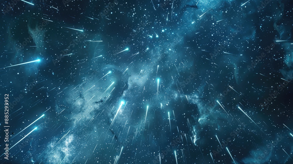 High-definition capture of meteor shower High-definition capture of meteor shower