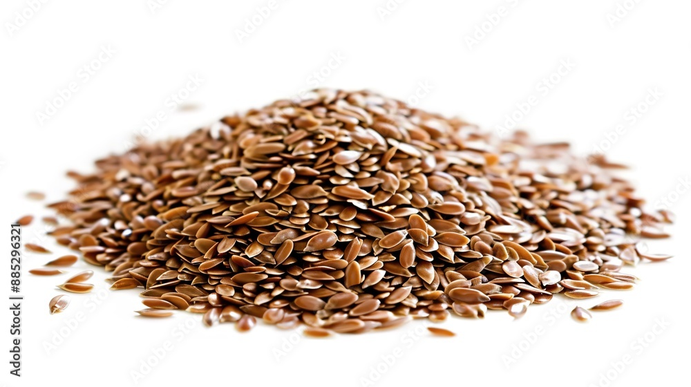Flaxseed on White Background Flaxseed on White Background