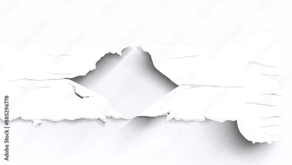 Paper with Rolled Edge - perfect banner template for advertising text space. - ripped paper overlay. Paper with Rolled Edge - perfect banner template for advertising text space. - ripped paper overlay.