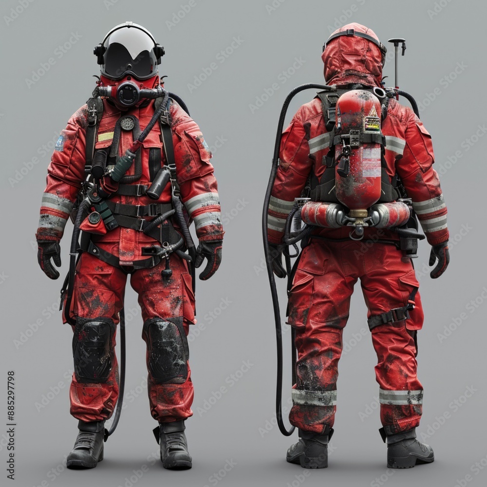 Fototapeta premium Firemen emergency clothes