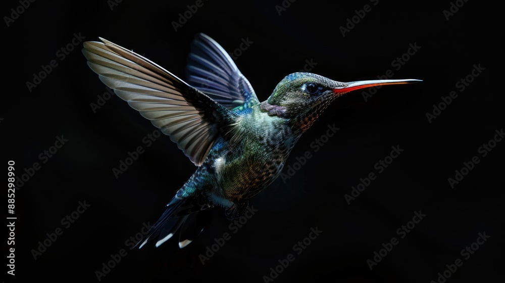 High-speed image of a hummingbird in flight High-speed image of a hummingbird in flight