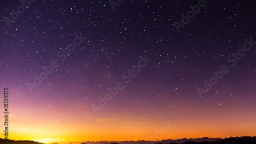 Lanscape night sky stars