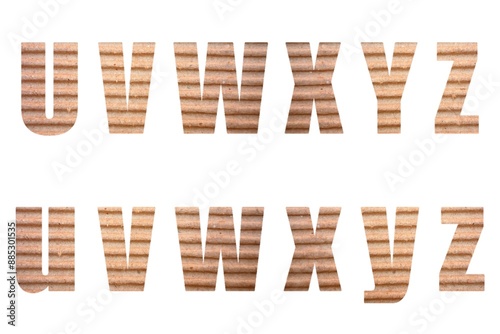 cardboard alphabet letters, vwx alphabet letters photo