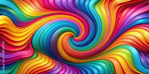 Abstract vibrant swirled pattern with intertwining gradients , colorful, abstract, swirl, vibrant, gradient, design, art