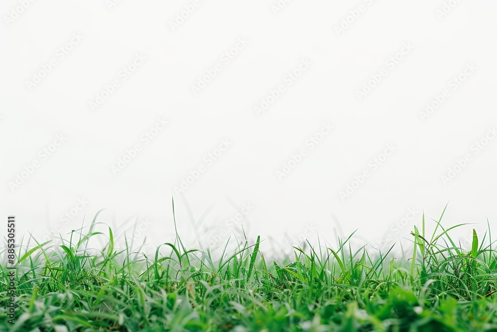 Fototapeta premium Grass lawn isolated on white