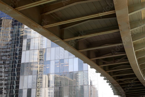 bridge, architectural detail, ceiling, roadway, road, macro, fencing, railings, landscape, architecture, construction, industry, sky, tourism, texture, technical illustration,