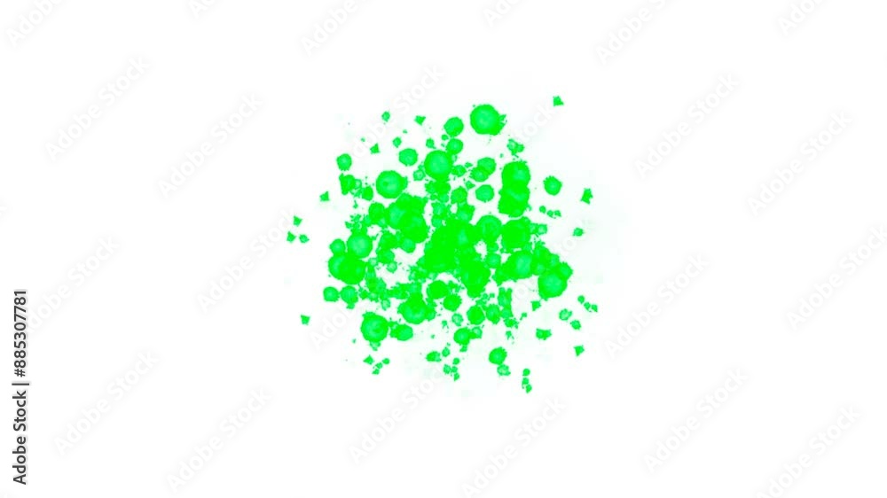 Opening white hand drawn animation of frame by frame fluid transition effects with green background screen. Transitions Motion Graphics 4K resolution with Alpha channel. 