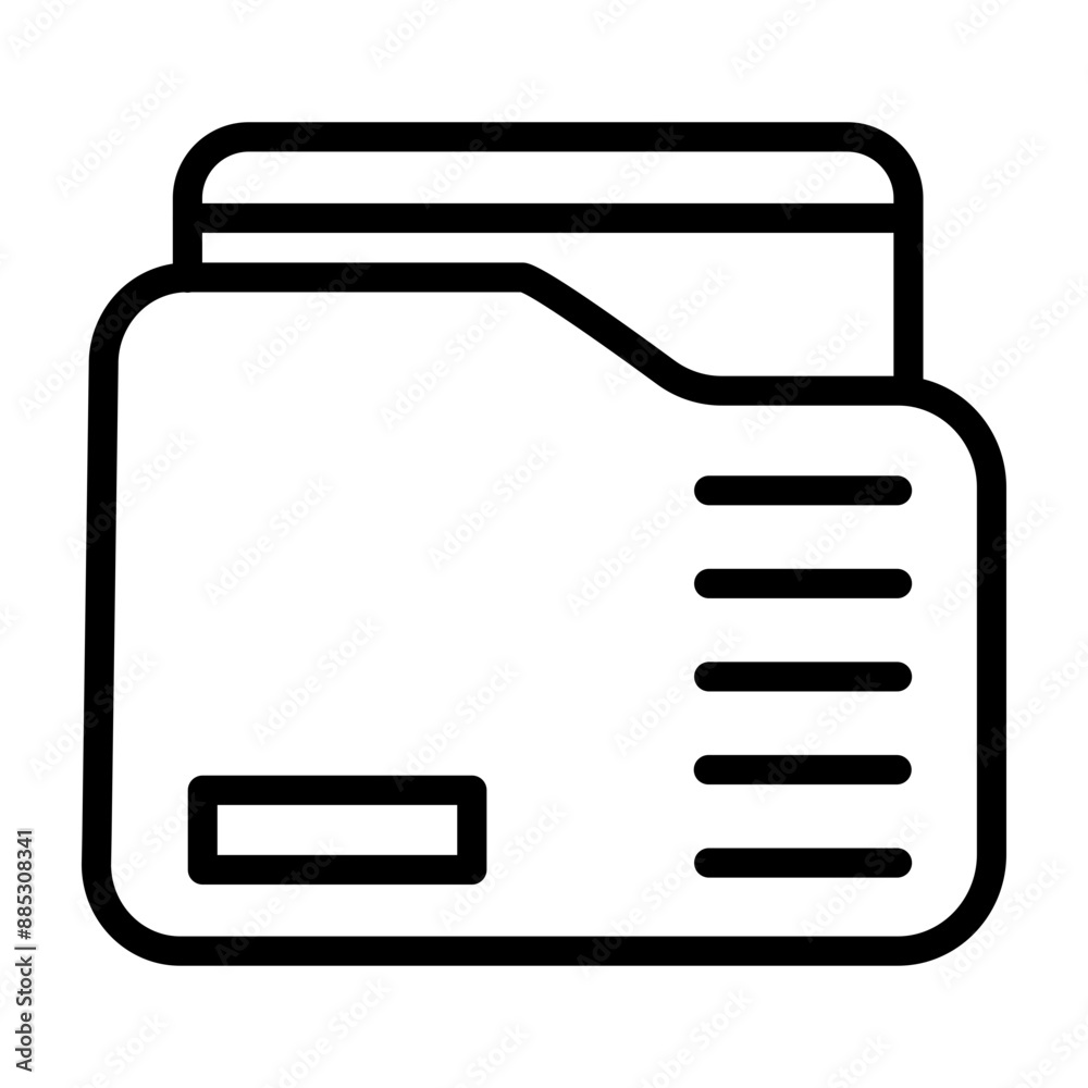 Folder Vector Line Icon Design Folder Vector Line Icon Design