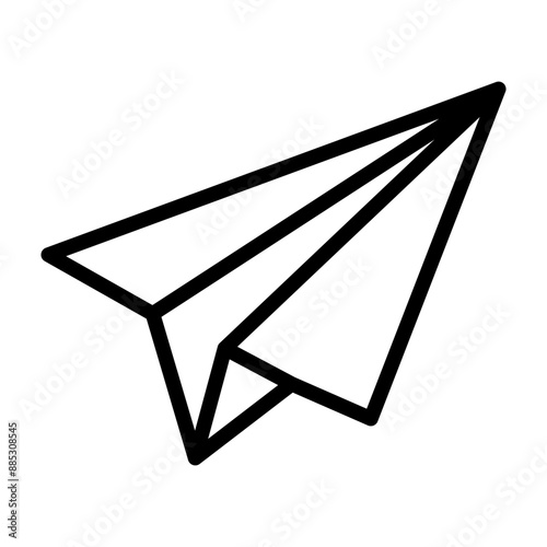 Paper plane Vector Line Icon Design