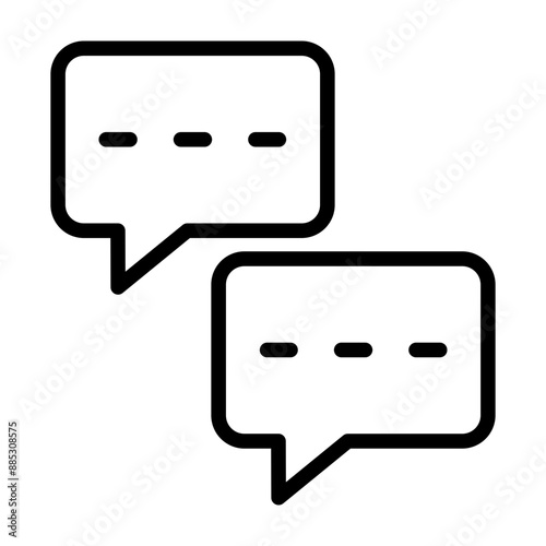 Chatting Vector Line Icon Design