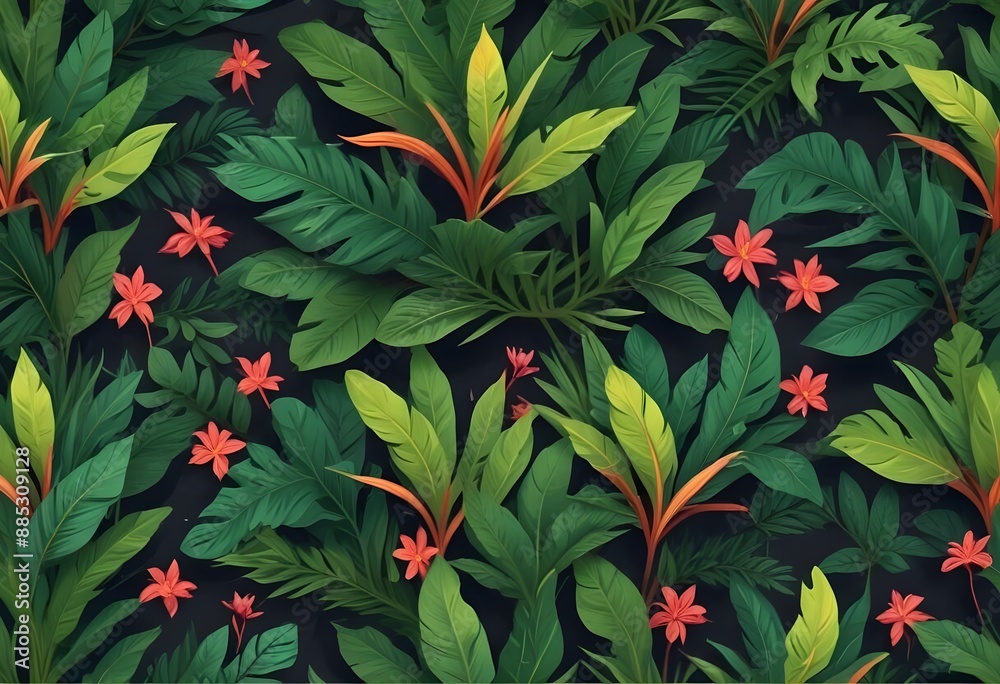 red and green leaves background red and green leaves background