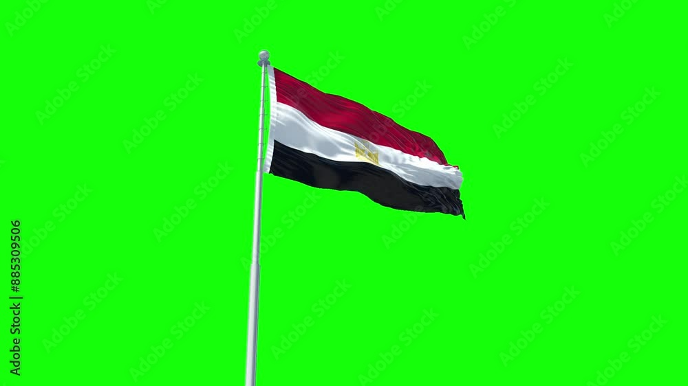 Green screen flag of Egypt Green screen flag of Egypt