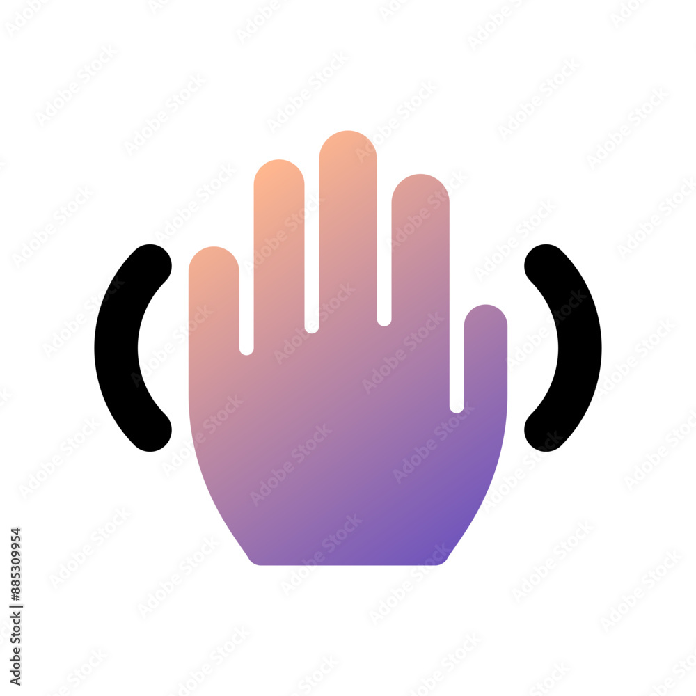 Obraz premium Editable hand gesture wave vector icon. Part of a big icon set family. Perfect for web and app interfaces, presentations, infographics, etc