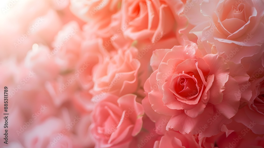 Fototapeta premium Pink Rose Close Up