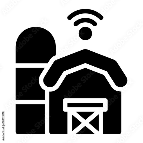 barn glyph icon