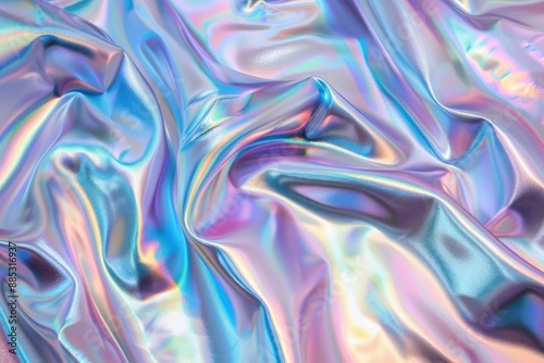 silver holographic iridescent satin foil background