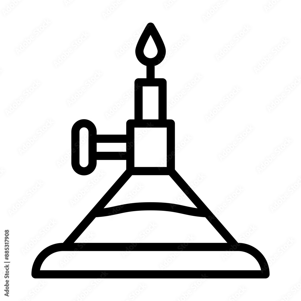 Burner Vector Line Icon Design Burner Vector Line Icon Design