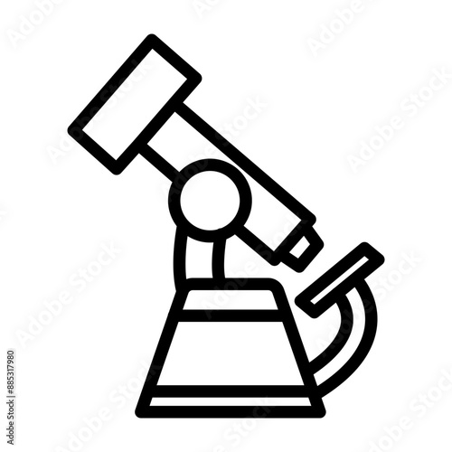 Microscope Vector Line Icon Design