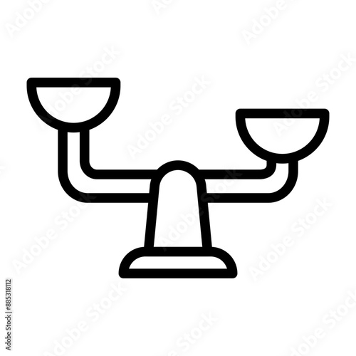 Unbalanced Vector Line Icon Design