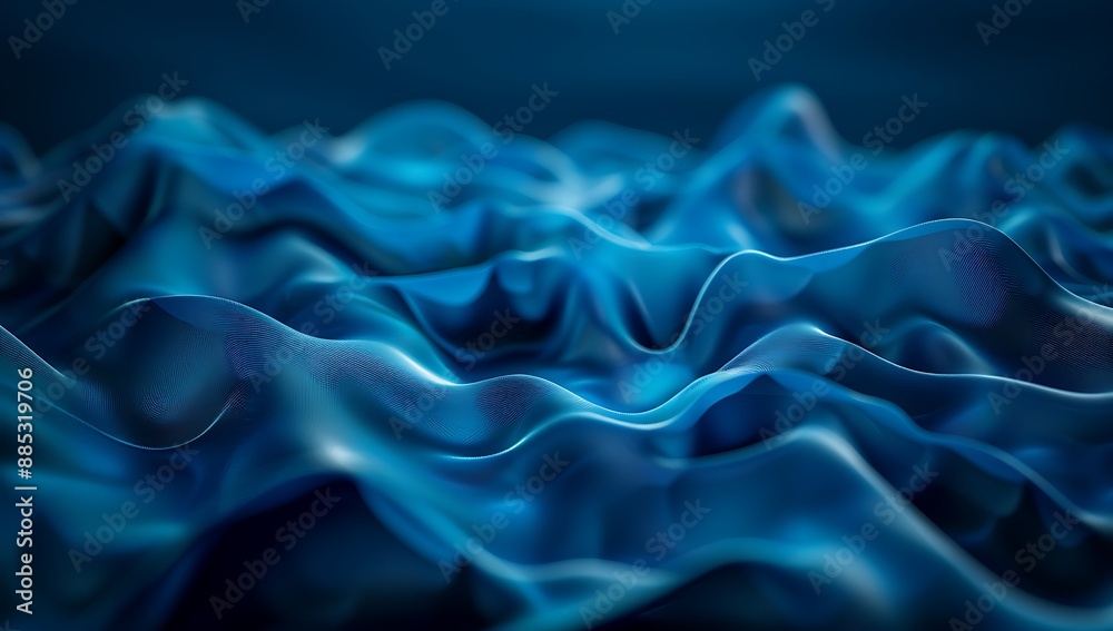 Obraz premium Abstract wallpaper Abstract blue background with smooth waves