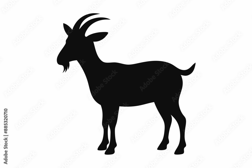 silhouette of a goat silhouette of a goat