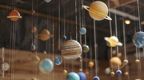 Hanging Solar System Model.