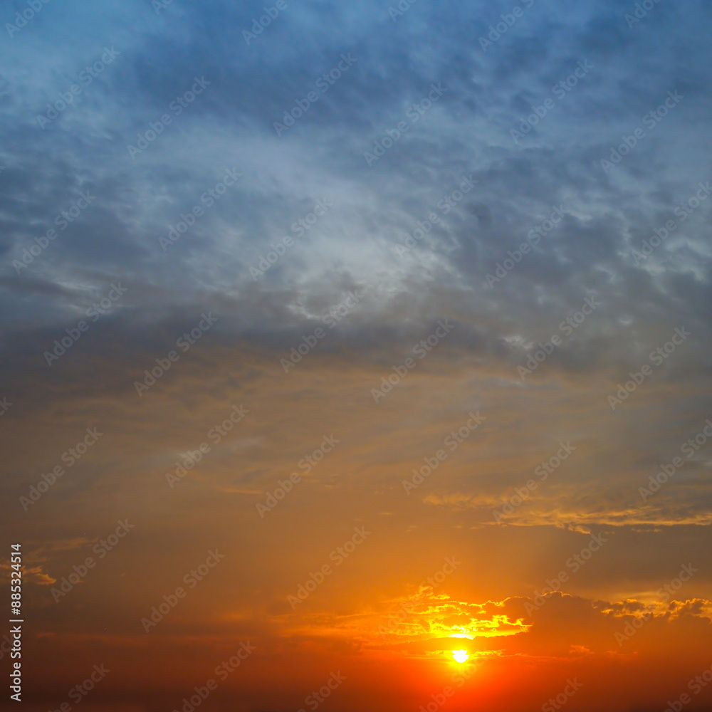 The sunrise is decorated with clouds in various shapes. Looks beautiful. The sunrise is decorated with clouds in various shapes. Looks beautiful.